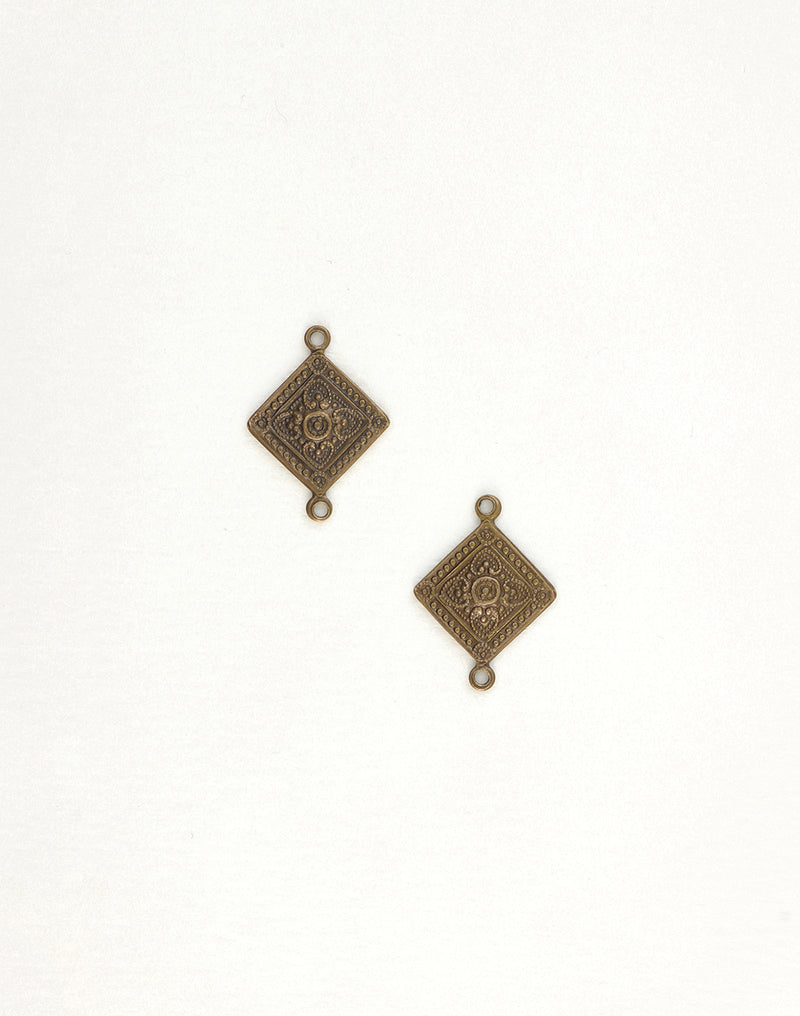 C2H111 Diamond-shaped metal jewelry connectors