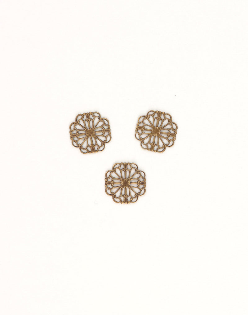 Princess Cut Filigree, 15mm, (3pcs)