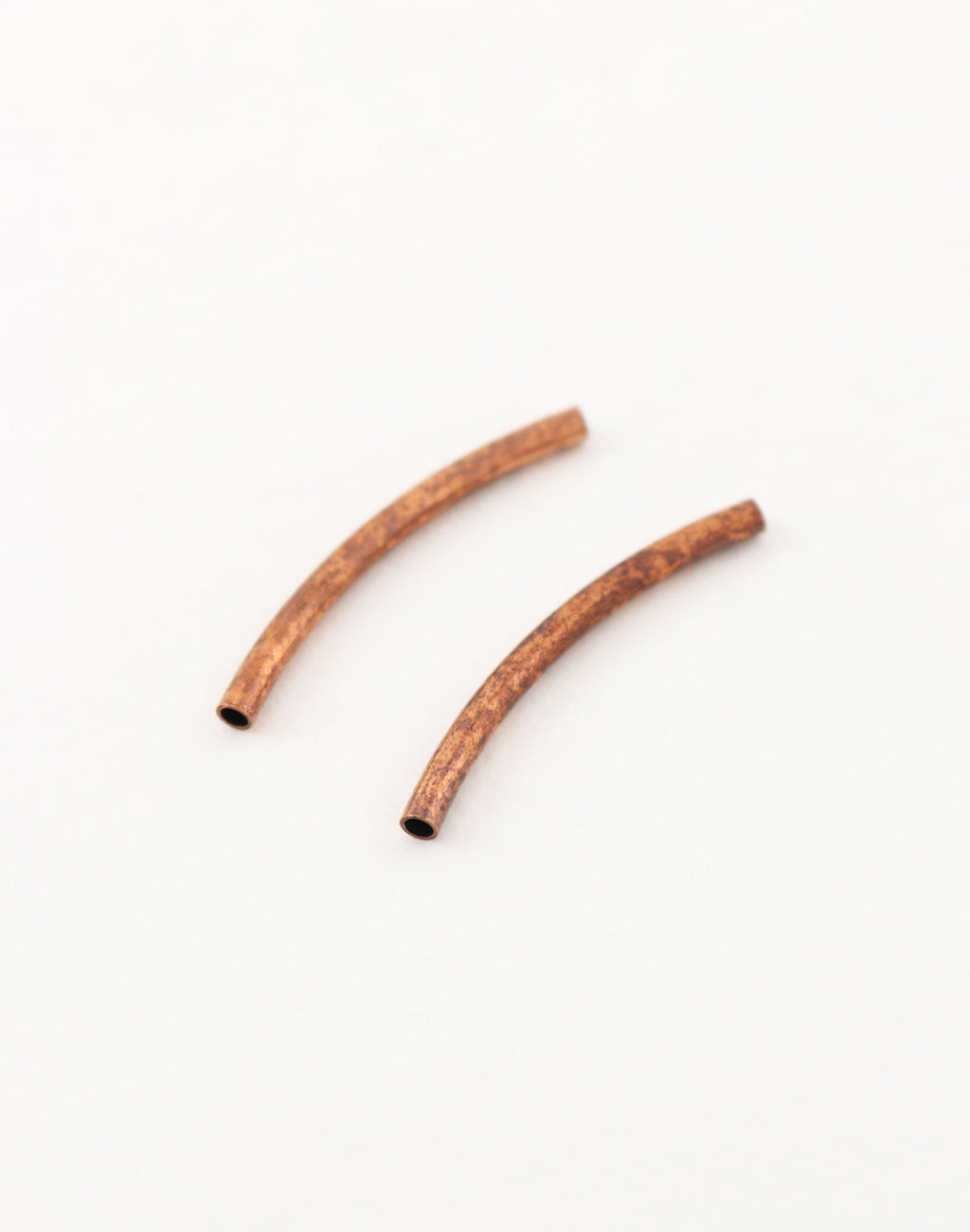 Arched Tube Bead, 25x2mm, (2pcs)