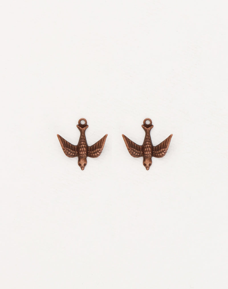 Watchful Bird, 17mm, (2pcs)