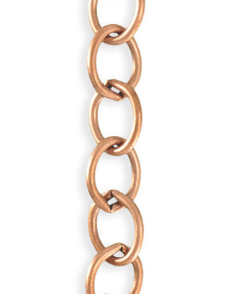 Rounded Oval Chain, 8.7x11.3mm, (1ft)