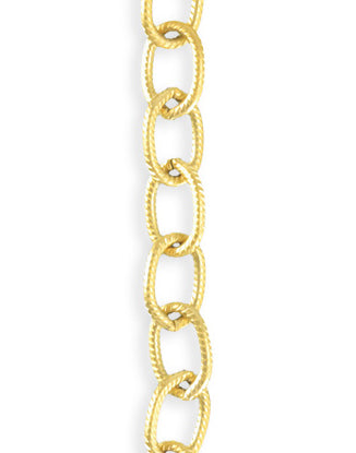 Etched Cable Chain, 6.5x9.5mm, (1ft)
