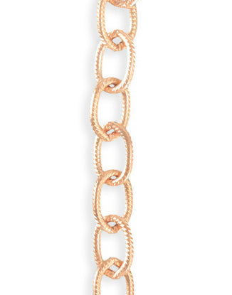Etched Cable Chain, 6.5x9.5mm, (1ft)