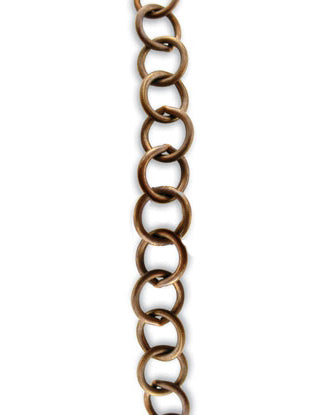 Round Link Chain, 10.2x10.5mm, (1ft)