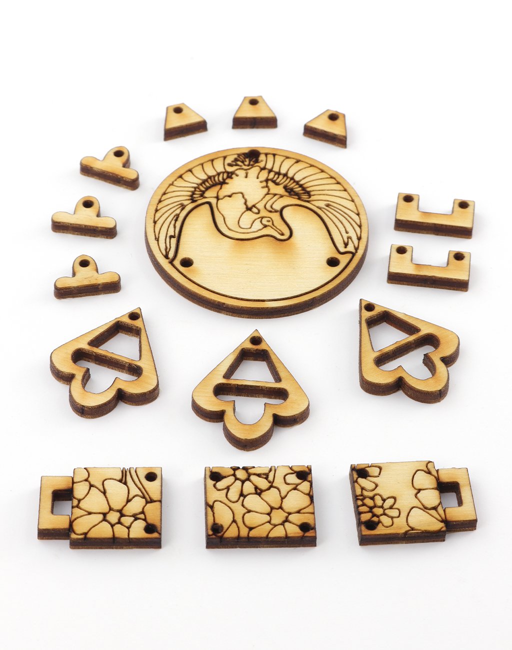 Swooping Crane, Jewelry Pop Outs (1 panel, 16pcs/ea)