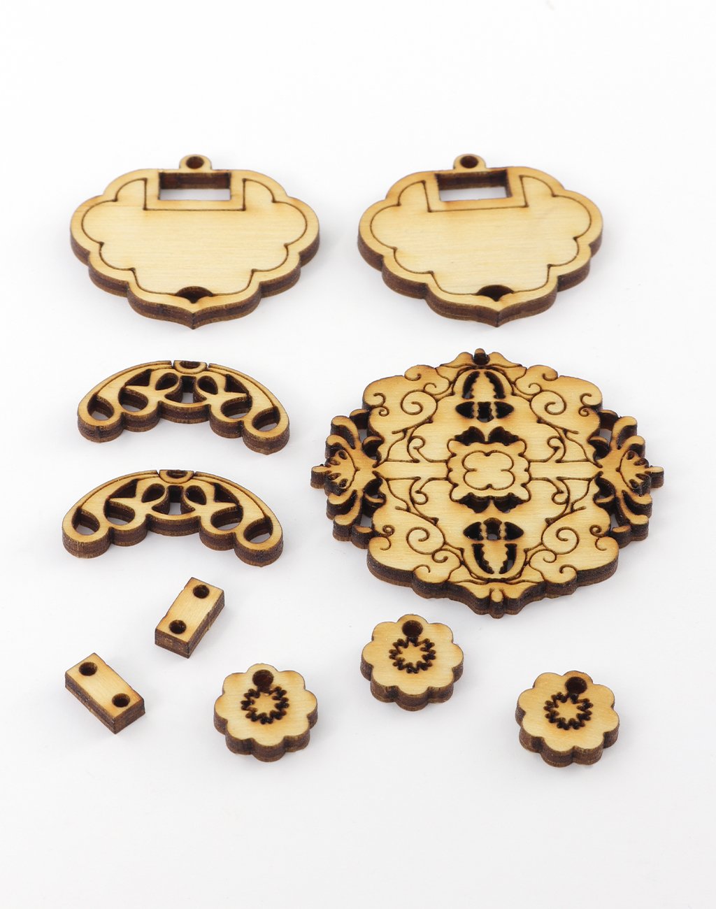 Wooden craft pieces for DIY projects