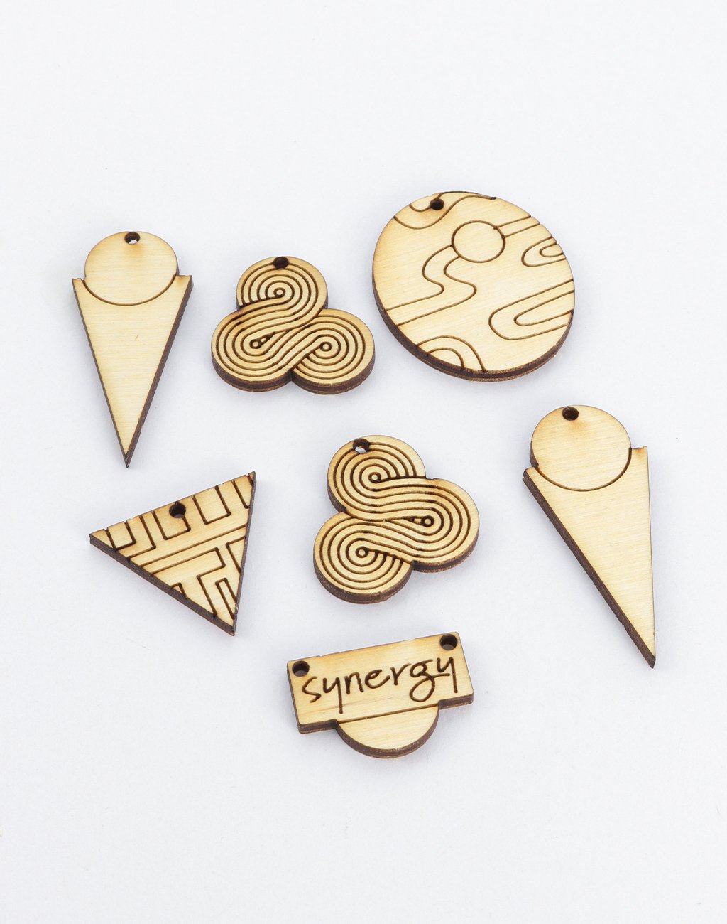 Wooden synergy shapes and designs