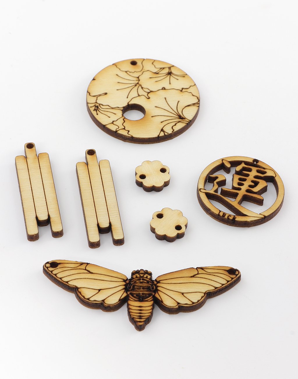 Falling Ginkgos, Jewelry Pop Outs (1 panel, 7pcs/ea)