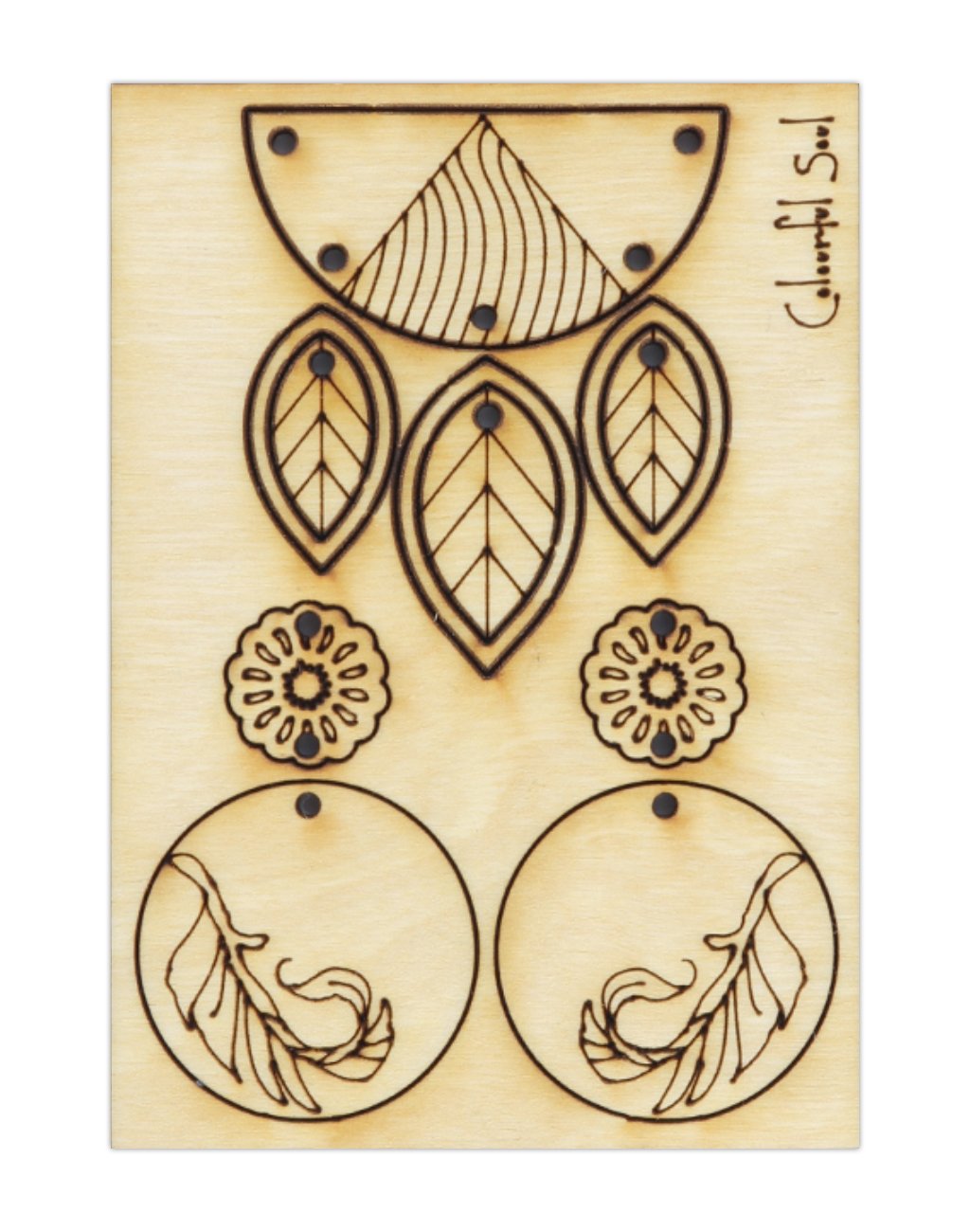 Bohemian Feathers, Jewelry Pop Outs (1 panel, 11pcs/ea)