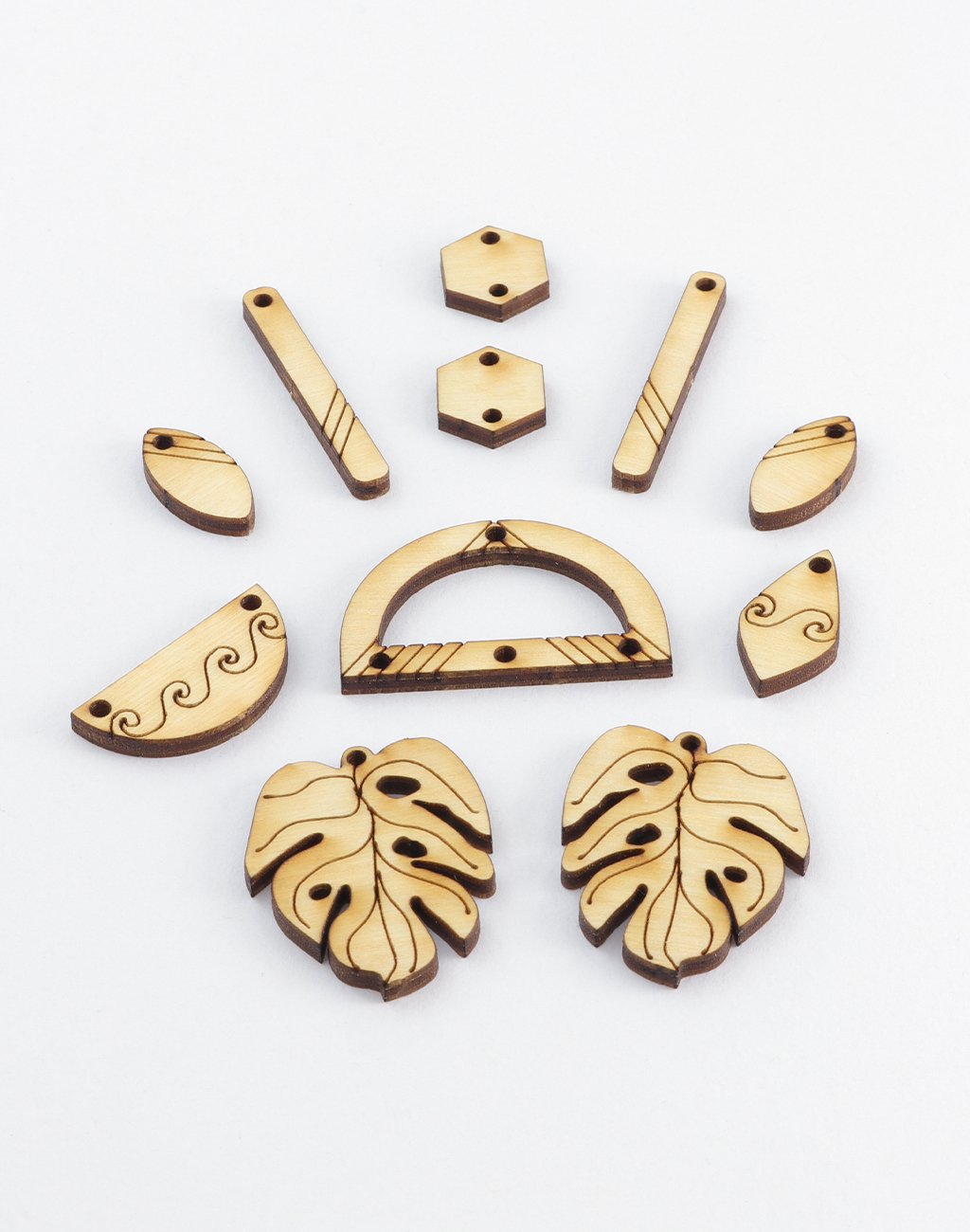 Coastal Foliage, Jewelry Pop Outs (1 panel, 11pcs/ea)