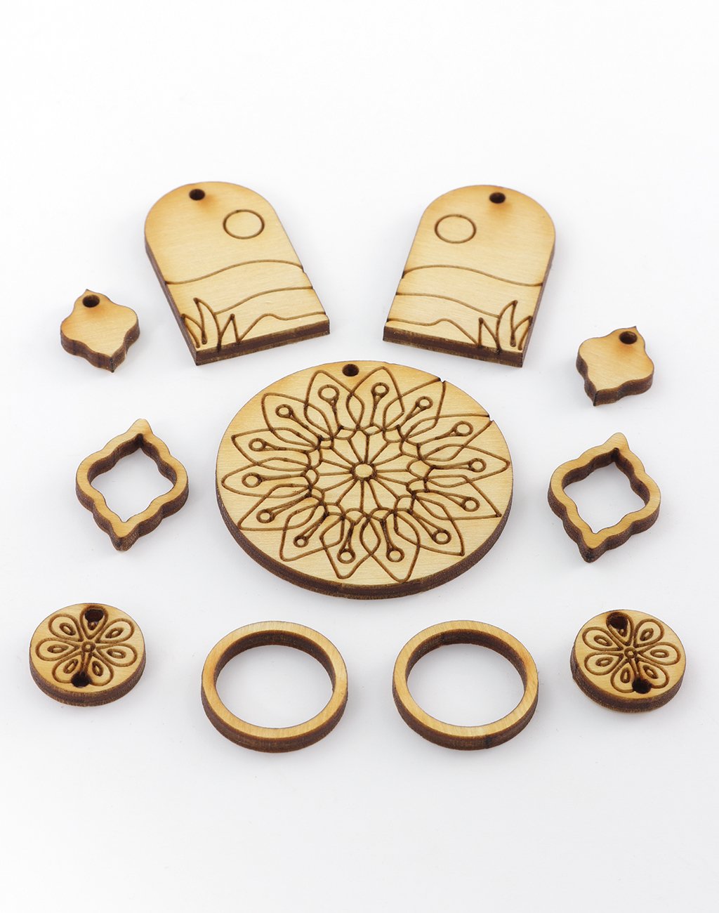 CSJHMB-004-B laser-cut wood earring components