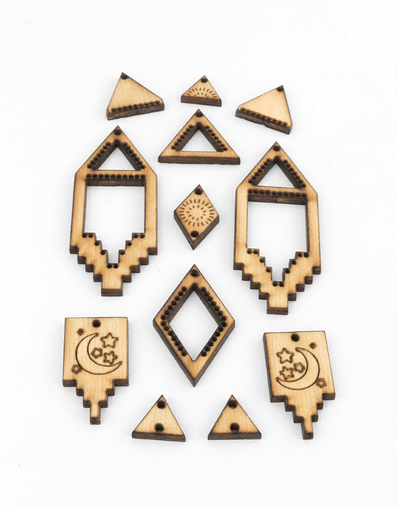 CSJP057B Wooden Geometric Shapes