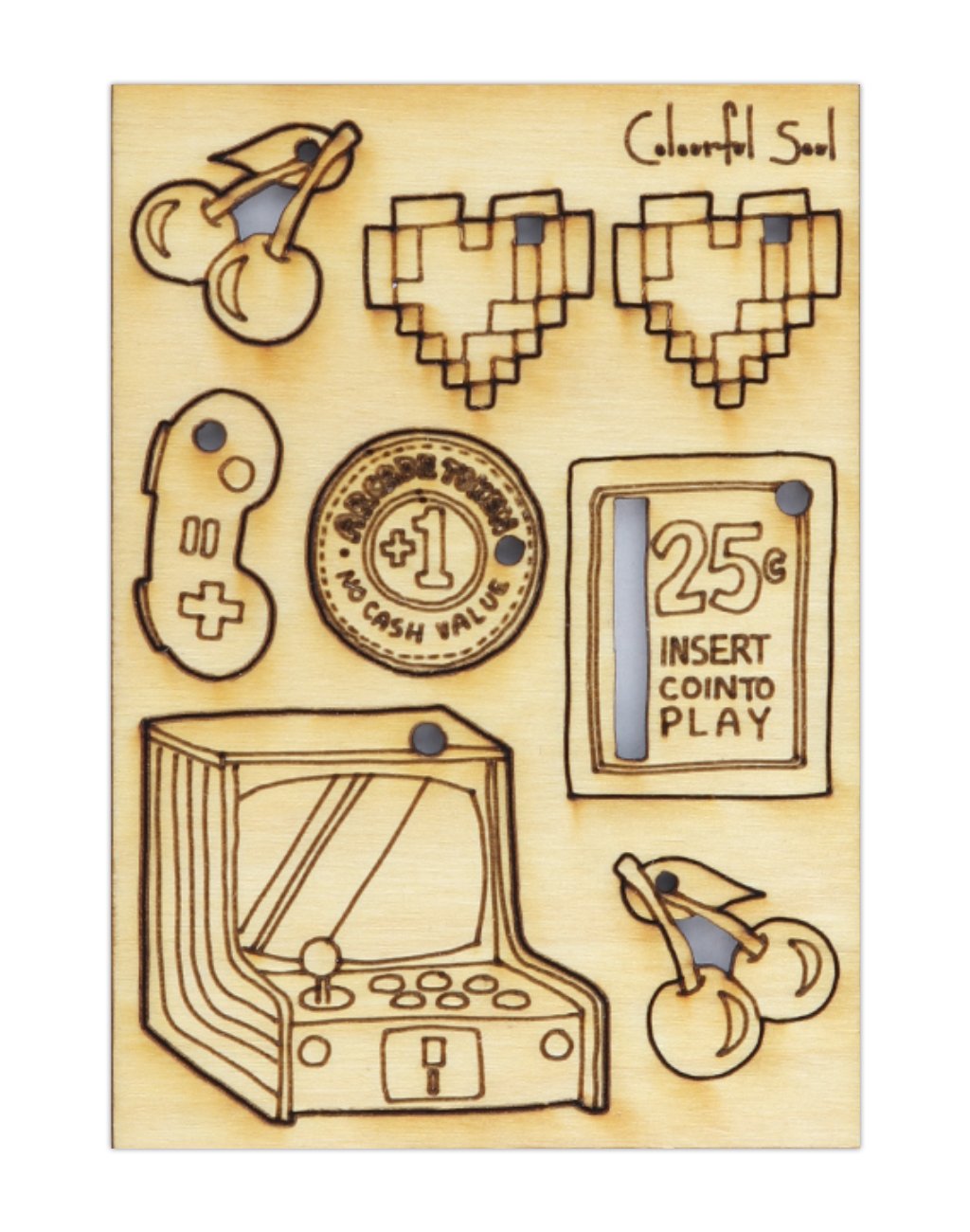 Game Buoy, Jewelry Pop Outs (1 panel, 8pcs/ea)