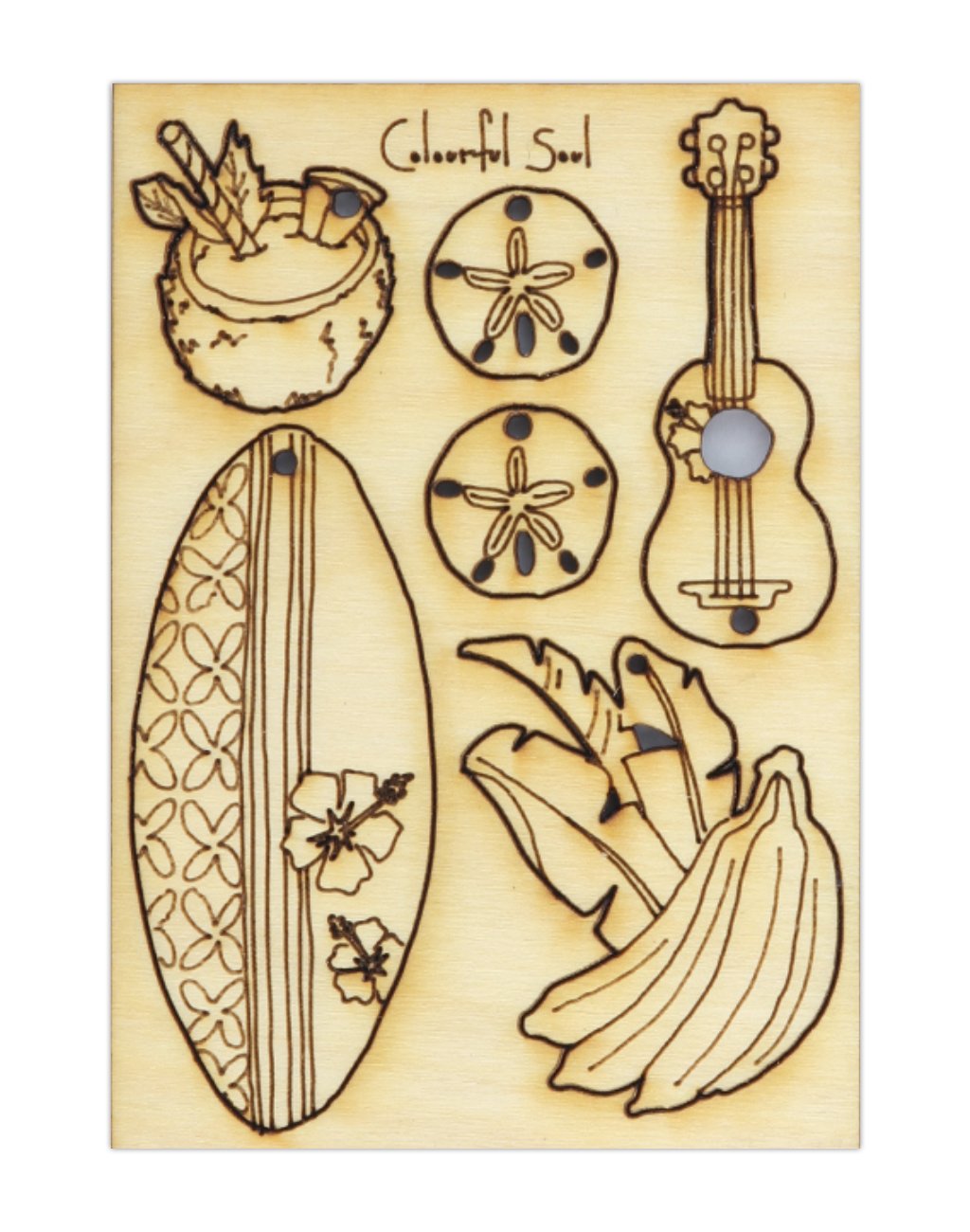 Beach Bummin, Jewelry Pop Outs (1 panel, 6pcs/ea)