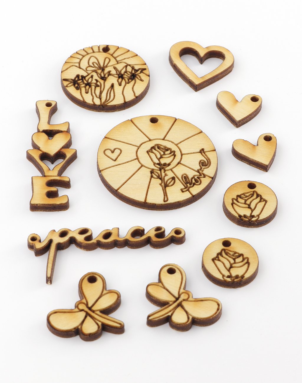 Peace & Love, Jewelry Pop Outs (1 panel, 11pcs/ea)