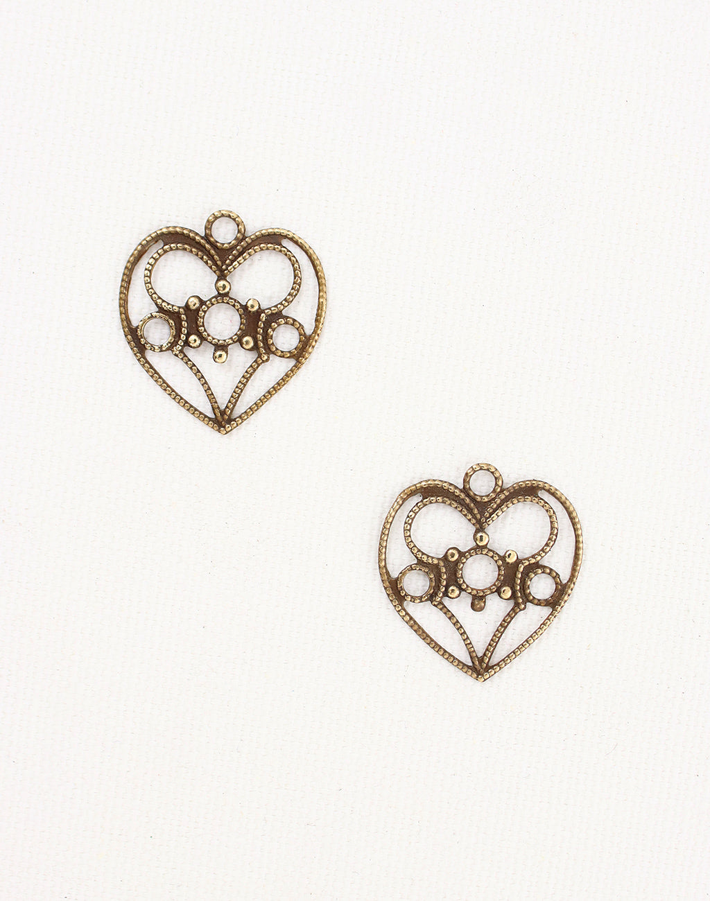 Delicate Heart, 19x18mm, (2pcs)