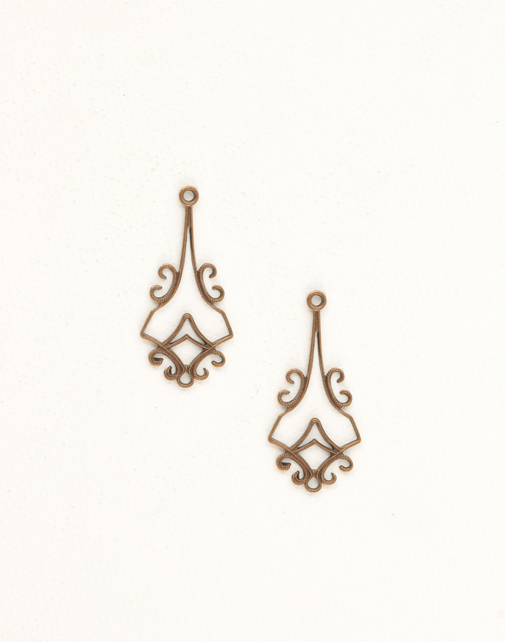Decorative filigree earring findings