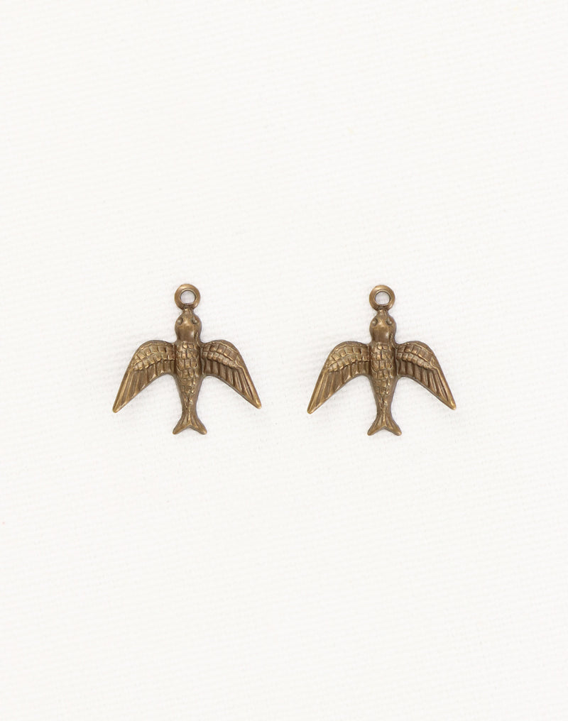 Watchful Bird, 17mm, (2pcs)