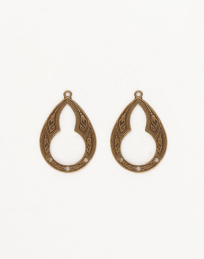 Bohemian Teardrop, 30x21mm, (2pcs)