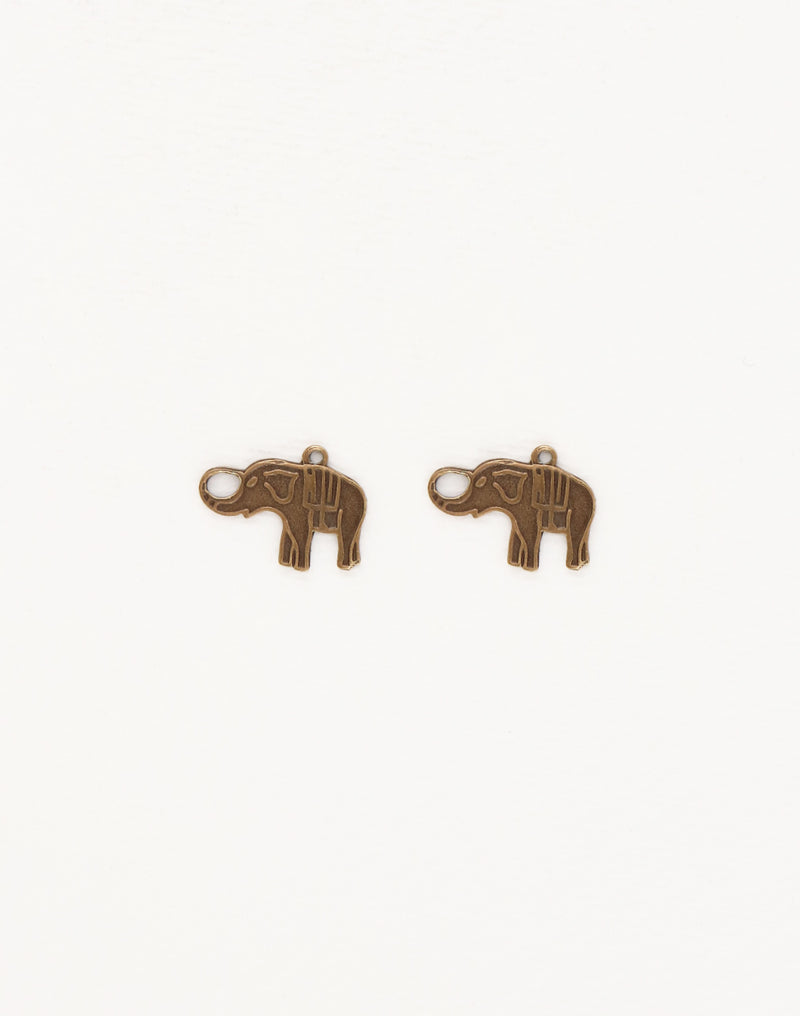 Charmed Elephant, 12x16mm, (2pcs)