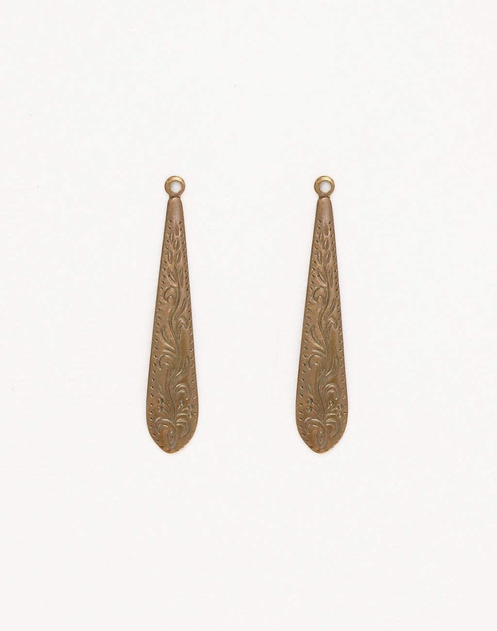 Ornate Etched Dangle, 36x7mm, (2pcs)