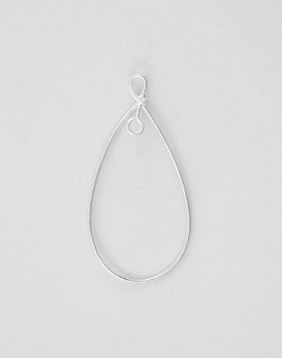 Teardrop Middle Loop Drop, 47x25mm, (2pc)