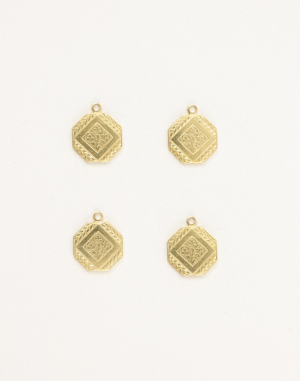 DPV037 Gold Octagon Charms