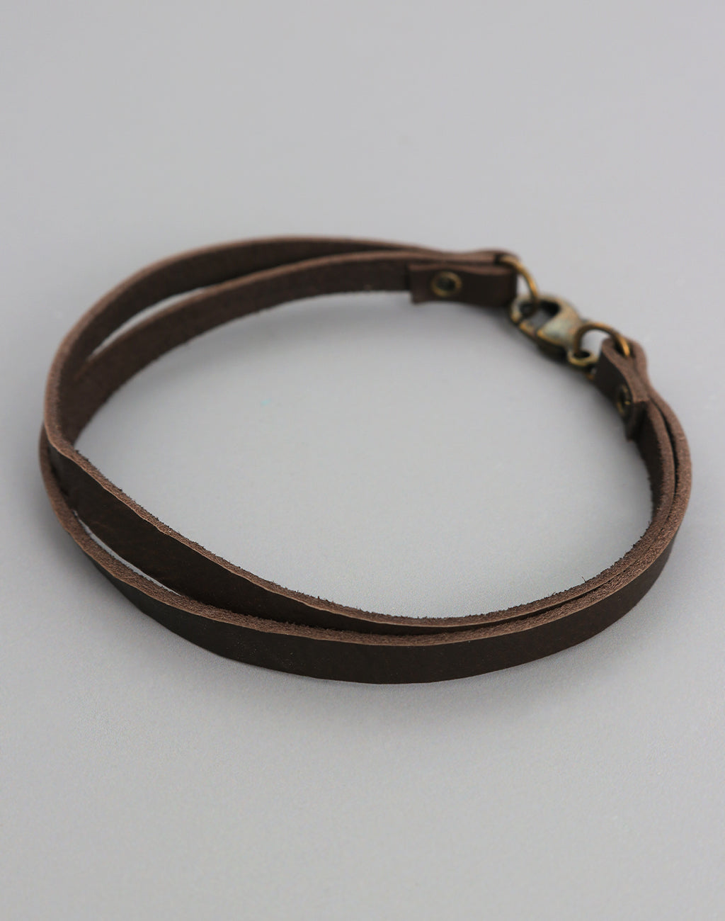 EA086 Brown Leather Bracelet
