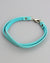 Light Turquoise Leather Bracelet, (1pc)
