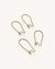 Arched Ear Wire, 26x11mm, (4pcs)