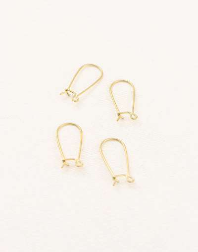 Arched Ear Wire, 20x9mm, (4pcs)