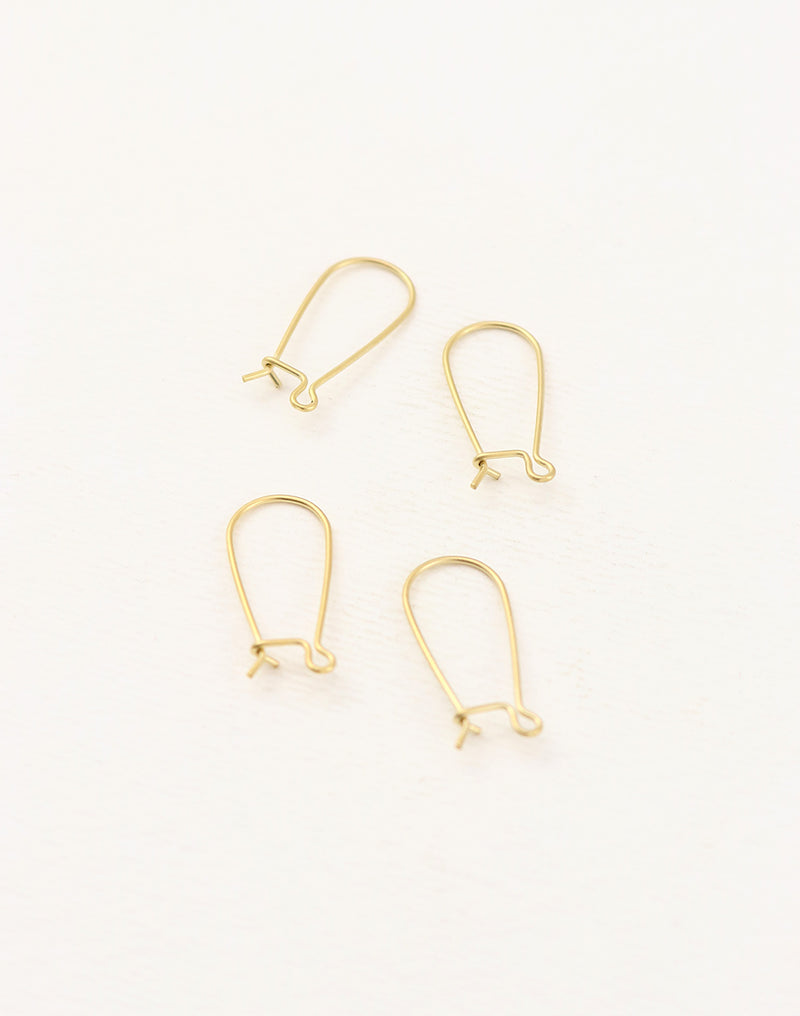Arched Ear Wire, 20x9mm, (4pcs)