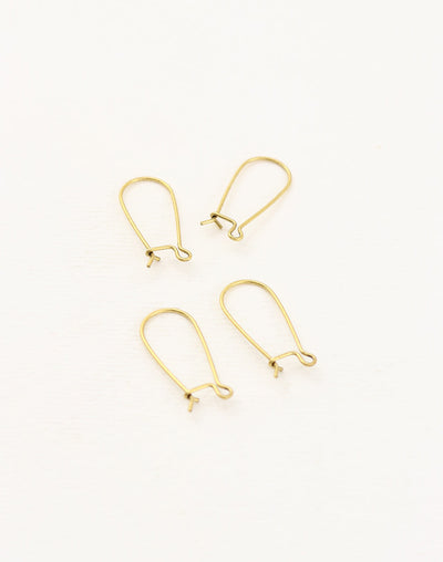 Arched Ear Wire, 20x9mm, (4pcs)
