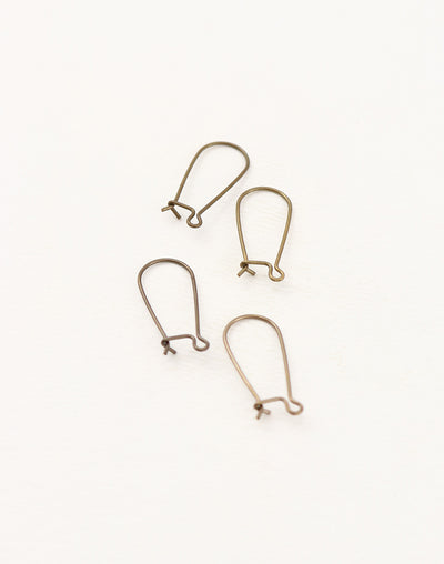 Arched Ear Wire, 20x9mm, (4pcs)