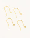 Arched Ear Wire, 29x14mm, (4pcs)