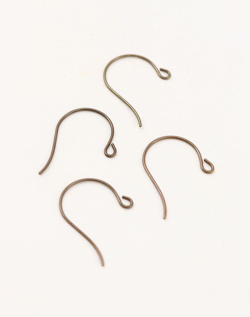 Round Loop Ear Wire, 27x15mm, (4pcs)