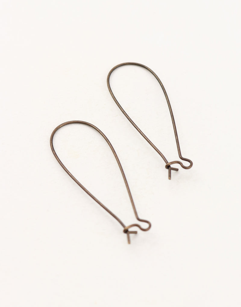 Long Arched Ear Wire, 45x17mm, (2pcs)