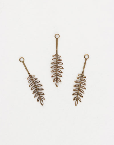 Fern Frond, 40x10mm, (3pcs)