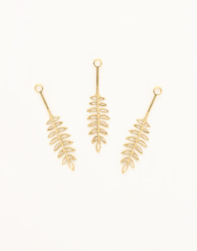 Fern Frond, 40x10mm, (3pcs)