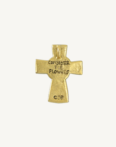 Flower Cross, 36.5x29.5mm, (1pc)