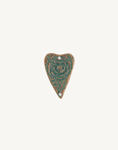 Heart Rose, 27.5x18mm, (1pc)
