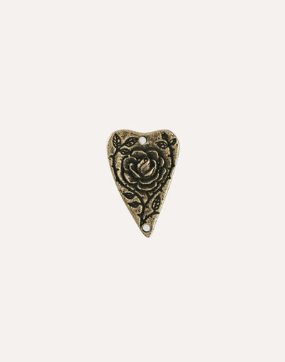Heart Rose, 27.5x18mm, (1pc)