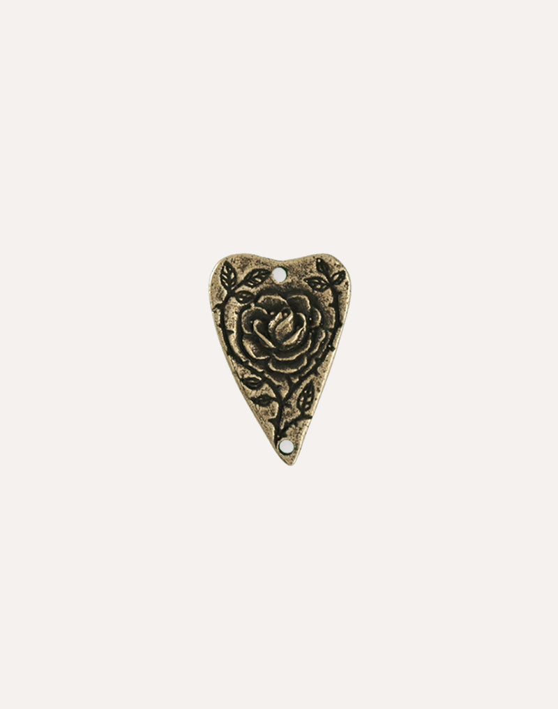 Heart Rose, 27.5x18mm, (1pc)