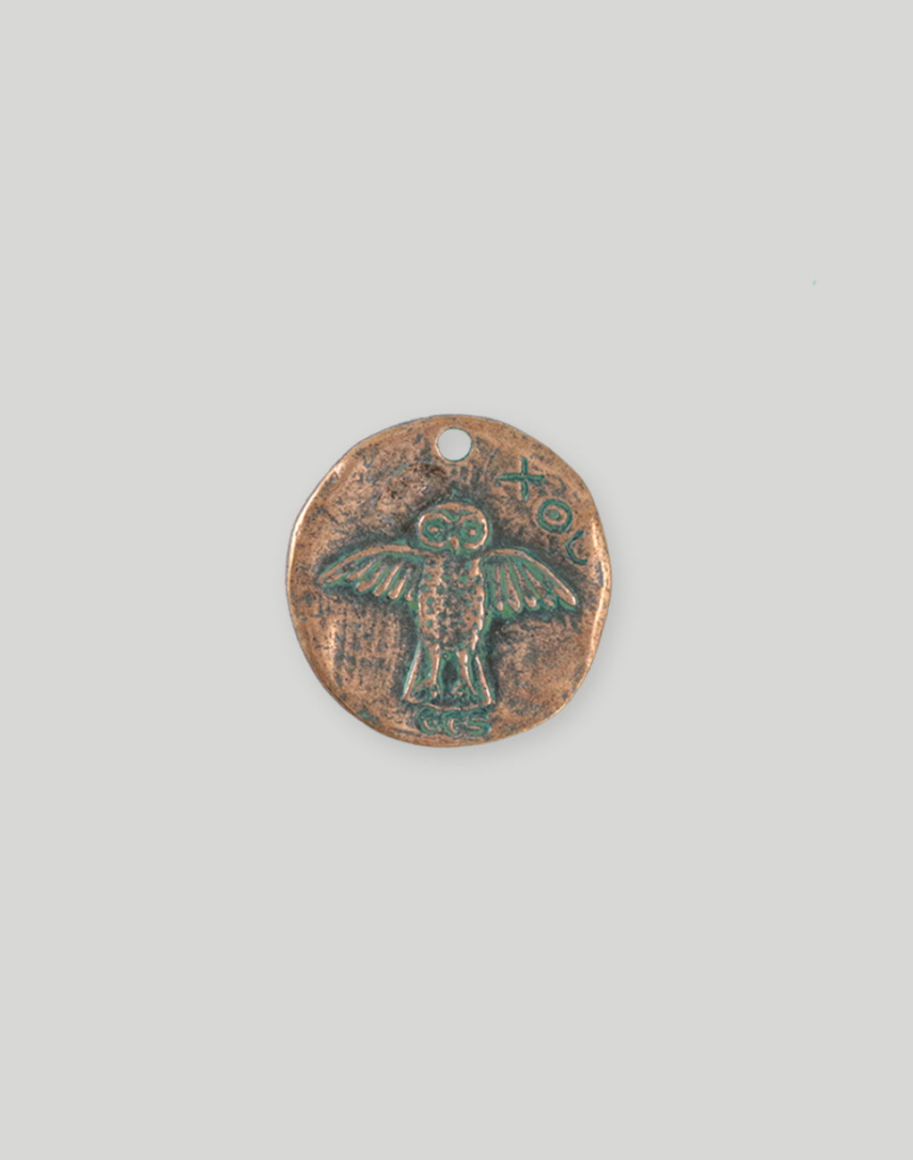 Owl Coin, 26x25.5mm, (1pc)