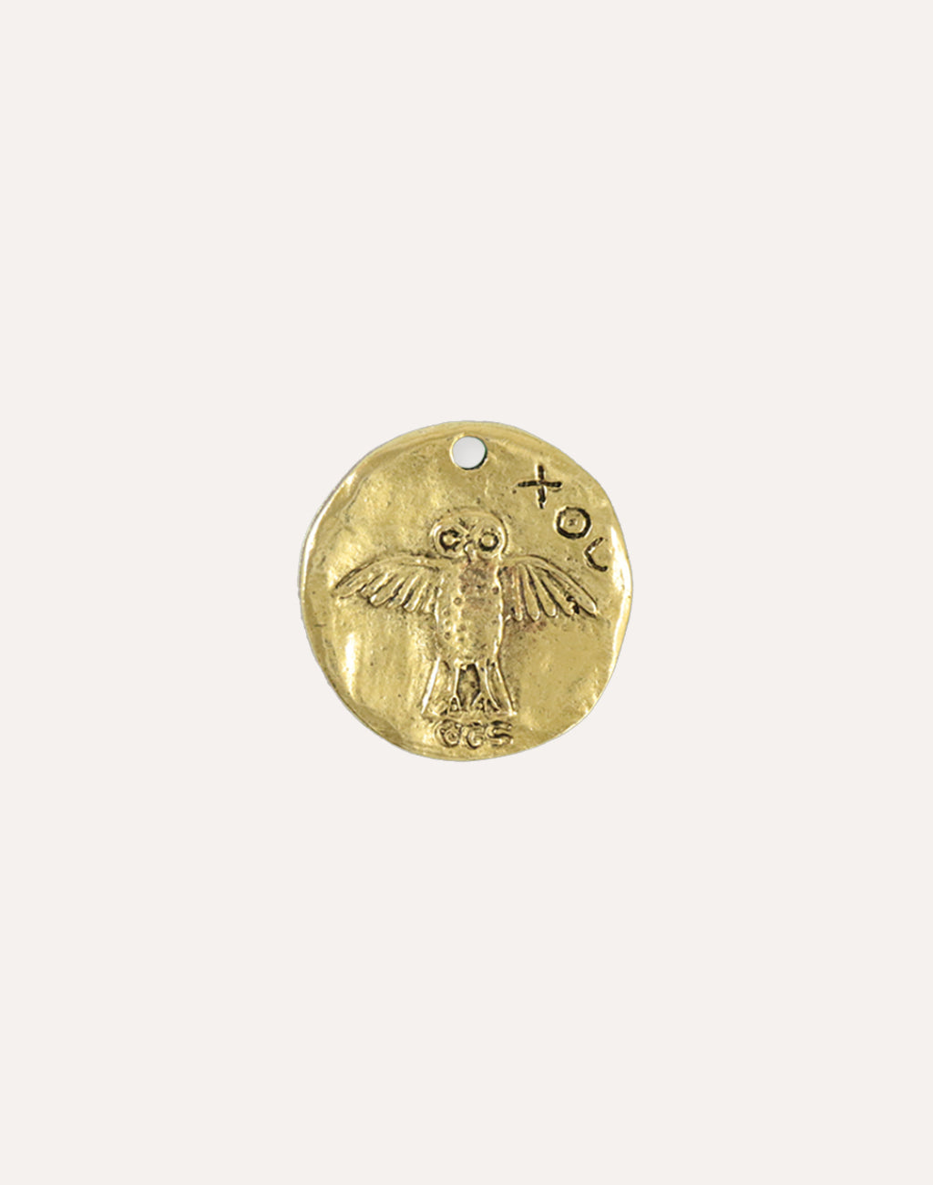 Owl Coin, 26x25.5mm, (1pc)