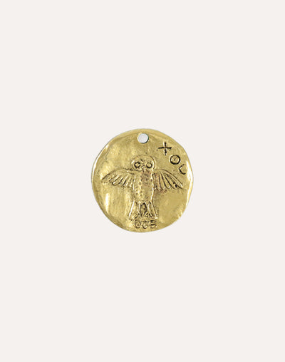 Owl Coin, 26x25.5mm, (1pc)