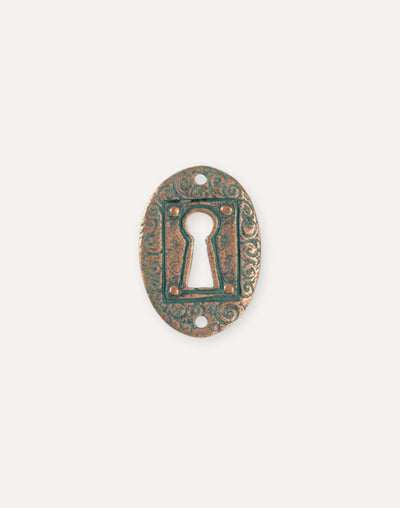 Keyhole Coin, 30.5x21.5mm, (1pc)