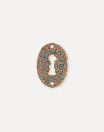 Keyhole Coin, 30.5x21.5mm, (1pc)