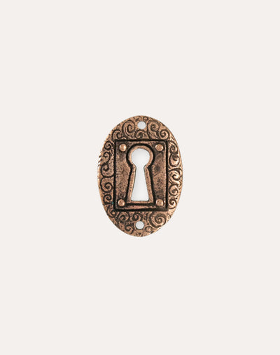 Keyhole Coin, 30.5x21.5mm, (1pc)