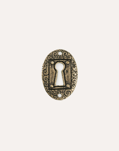 Keyhole Coin, 30.5x21.5mm, (1pc)